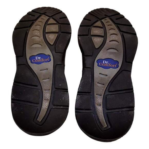 Doctor Comfort Mens Shoes Size 8 M Black Leather Hook Loop - Picture 4 of 6